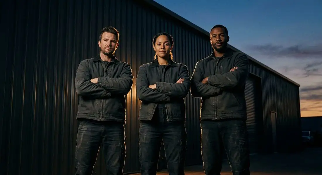 A crew of tradesmen