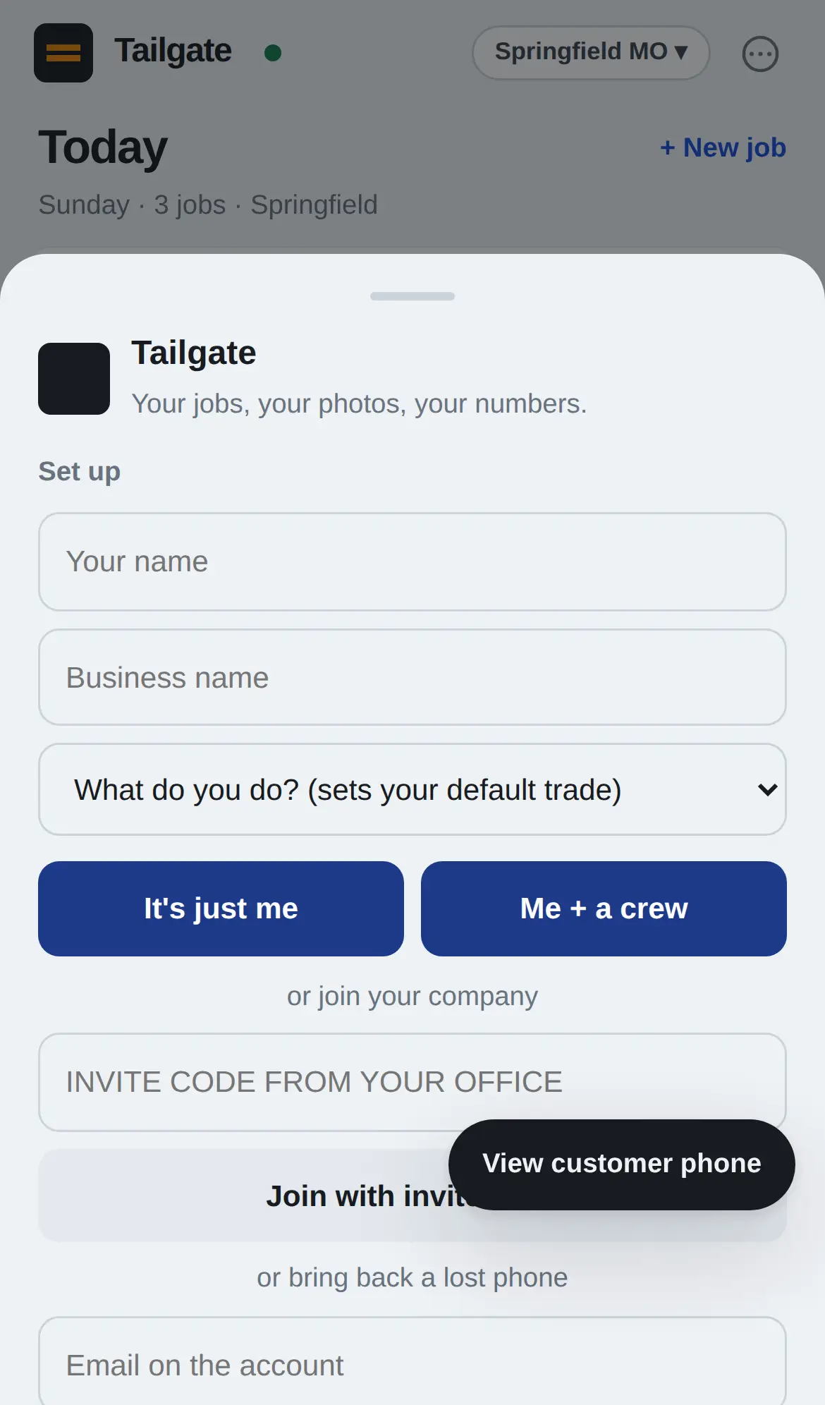 The Tailgate app